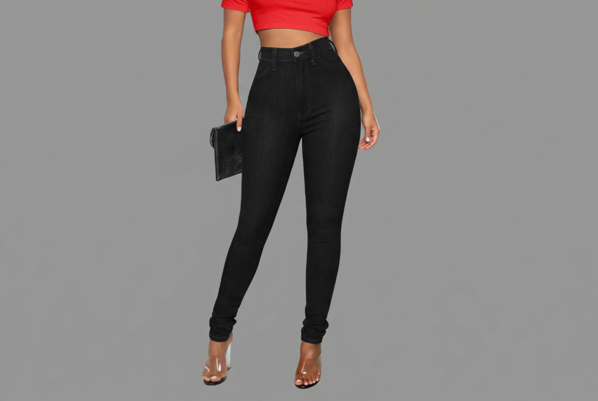 Women's High Waisted Skinny Butt Lifting Stretchy Tummy Control Jeans