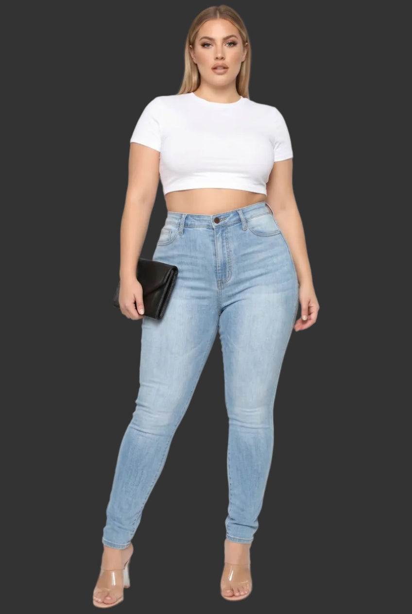 Women's High Waisted Skinny Butt Lifting Stretchy Tummy Control Jeans