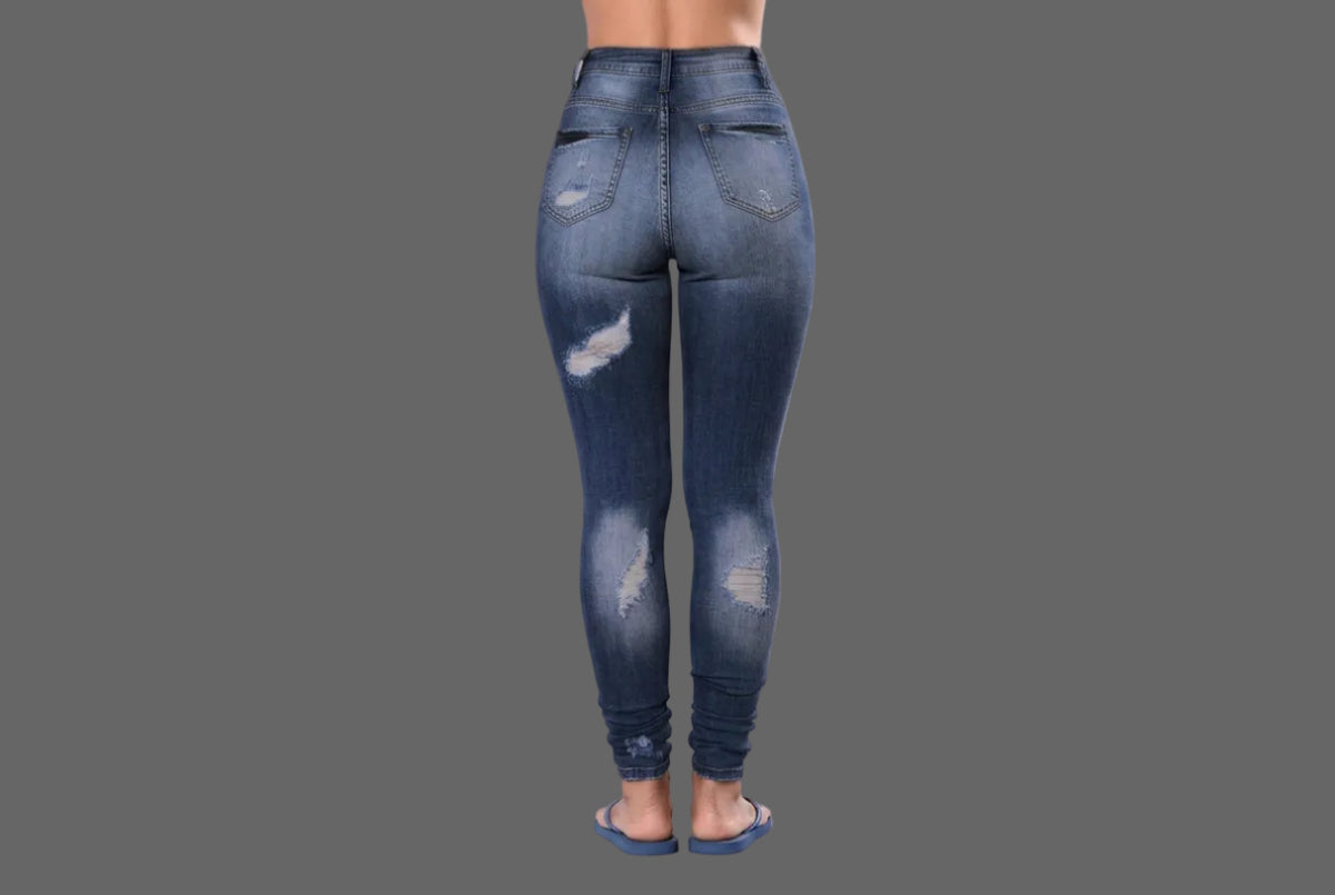 Women's High Waisted Skinny Butt Lifting Stretchy Tummy Control Jeans