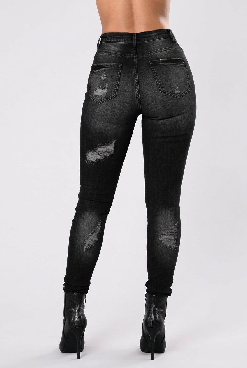 Women's High Waisted Skinny Butt Lifting Stretchy Tummy Control Jeans