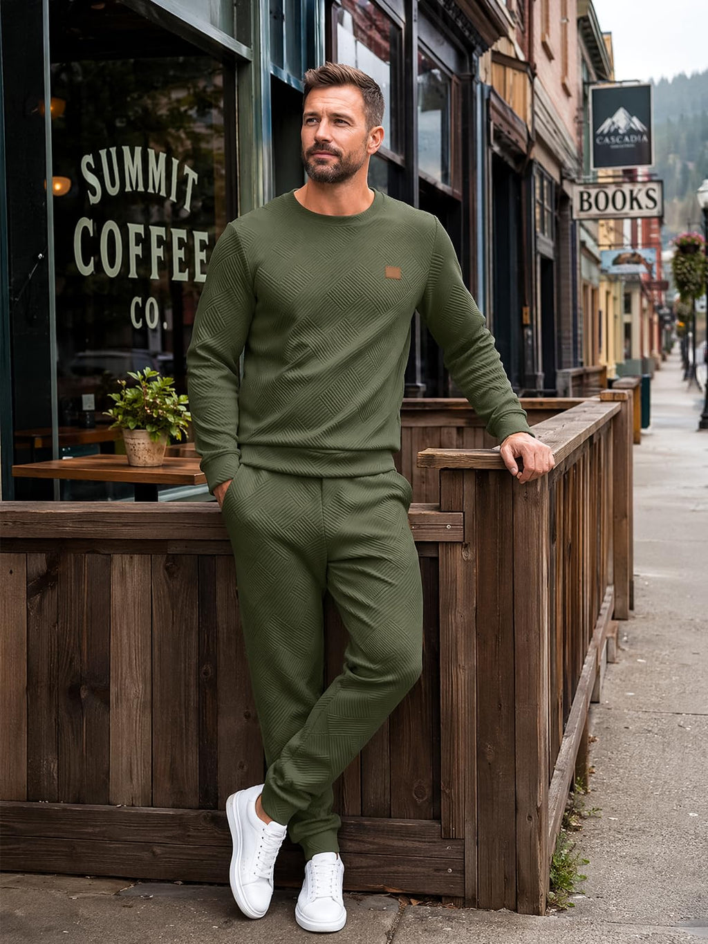 Mens Long Sleeve Sweatsuit Set