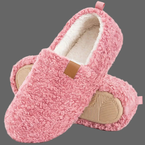 Women's Soft Curly Slippers, Memory Foam