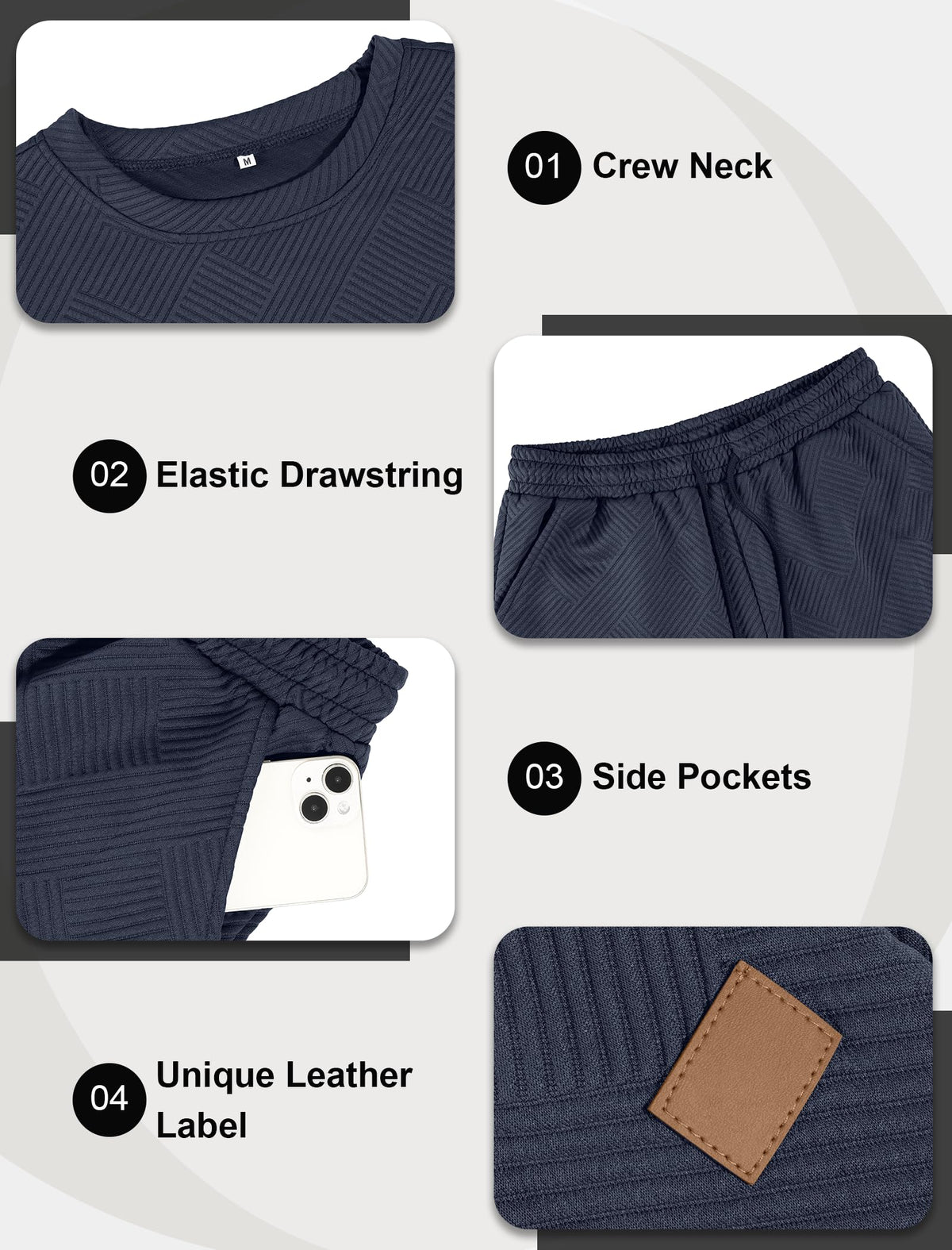 Mens Long Sleeve Sweatsuit Set