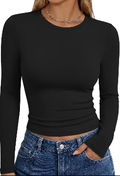 Women's Fitted Long Sleeve Crew Neck Top
