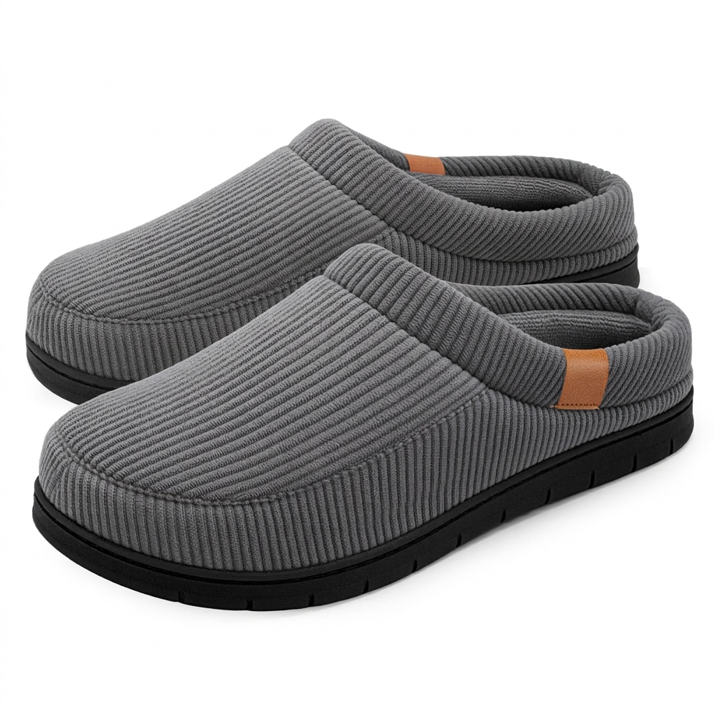 Gray slippers