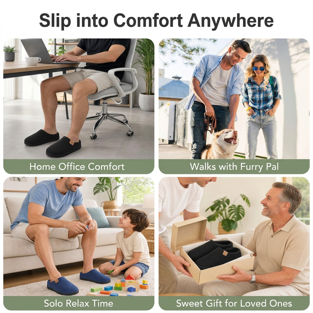 Slipper lifestyle collage