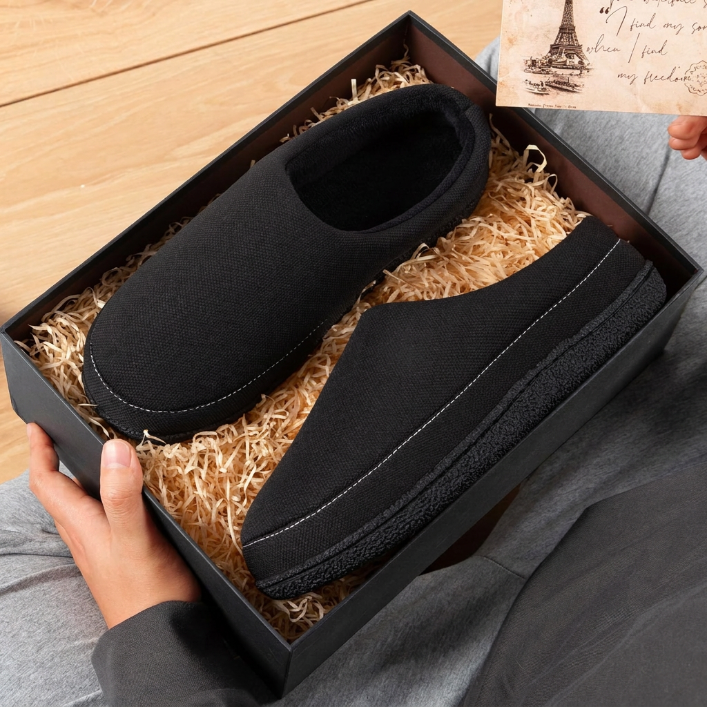 Slippers in a gift box