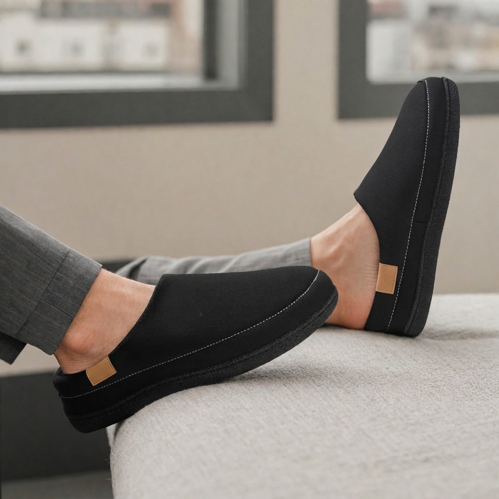 Slippers worn at home